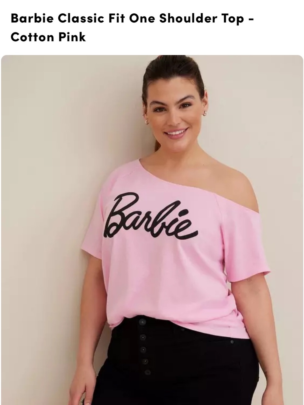 torrid Pink Graphic Drape Neck Short Sleeve Tee